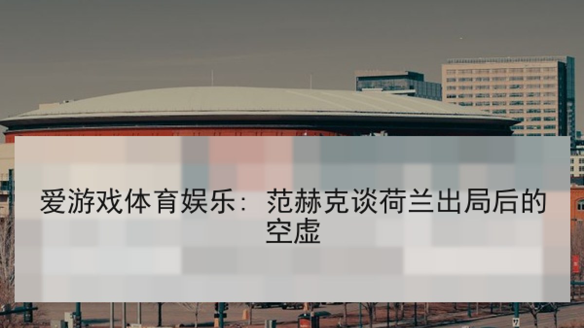 爱游戏体育娱乐: 范赫克谈荷兰出局后的空虚 爱游戏体育娱乐: 范赫克谈荷兰出局后的空虚